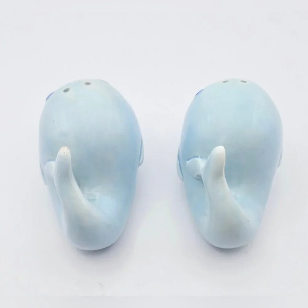 Blue Whale Salt Pepper Shakers Set Coastal Beach Kitchen Decor